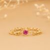 925 Sterling Silver Ruby Chain Ring - Image 3