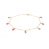 925 Sterling Silver Ruby Charm Bracelet