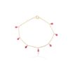 925 Sterling Silver Ruby Charm Bracelet - Image 4