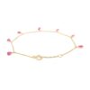 925 Sterling Silver Ruby Charm Bracelet - Image 5