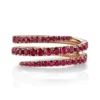 925 Sterling Silver Ruby Coil Ring