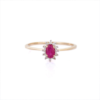 925 Sterling Silver Ruby & Diamond Anniversary Ring