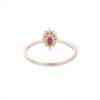 925 Sterling Silver Ruby & Diamond Anniversary Ring - Image 4