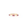 925 Sterling Silver Ruby Diamond Band Ring