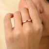 925 Sterling Silver Ruby Diamond Band Ring - Image 5