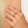 925 Sterling Silver Ruby Diamond Band Ring - Image 8