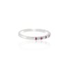 925 Sterling Silver Ruby Diamond Eternity Band - Image 5
