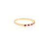 925 Sterling Silver Ruby Diamond Eternity Band - Image 3