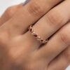 925 Sterling Silver Ruby Diamond Eternity Band - Image 2