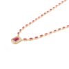 925 Sterling Silver Ruby Diamond Necklace with thick gold plating and classic detailing