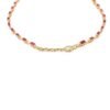 925 Sterling Silver Ruby Diamond Necklace measuring 19 inches long and 15 mm wide
