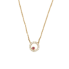 925 Sterling Silver Ruby Diamond Necklace
