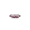 925 Sterling Silver Ruby Dome Style Band