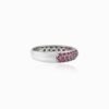 925 Sterling Silver Ruby Dome Style Band - Image 5