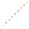 925 Sterling Silver Ruby Emerald and Blue Sapphire Gemstone Bracelet - Image 2