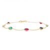 925 Sterling Silver Ruby Emerald and Blue Sapphire Gemstone Bracelet - Image 4