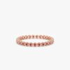 925 Sterling Silver Ruby Eternity Band - Image 2