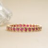 925 Sterling Silver Ruby Eternity Band - Image 5