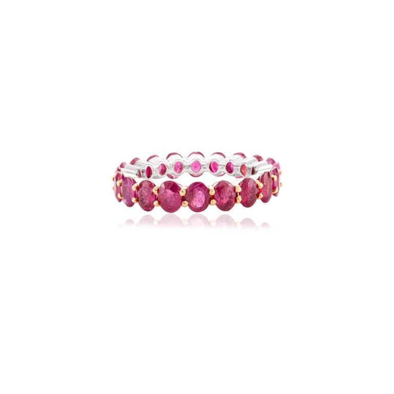925 Sterling Silver Ruby Eternity Band