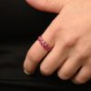 925 Sterling Silver Ruby Eternity Band - Image 4