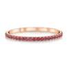 925 Sterling Silver ruby eternity band ring with continuous red stones