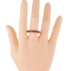 925 Sterling Silver Ruby Eternity Cocktail Ring - Image 3
