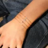 925 Sterling Silver Ruby Evil Eye Chain Bracelet - Image 3