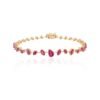 925 Sterling Silver Ruby Gemstone Unique Bracelet