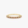 925 Sterling Silver Ruby Half Eternity Band