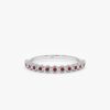 925 Sterling Silver Ruby Half Eternity Band - Image 2