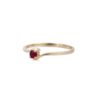 925 Sterling Silver Ruby Minimalist Ring - Image 3