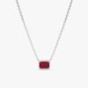 925 Sterling Silver Ruby Necklace - Image 4