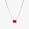 925 Sterling Silver Ruby Necklace - Image 5