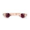 925 Sterling Silver orbit ring with ruby-inspired centrepiece