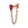 Pear loop earrings with a distinct stone detail and refined profile