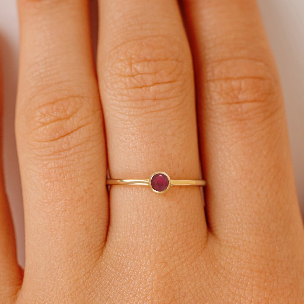 925 Sterling Silver Ruby Ring
