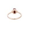 925 Sterling Silver ring featuring a 5.1 x 7.1 mm oval ruby