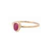 925 Sterling Silver Ruby Ring with polished gold-plated finish