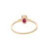 925 Sterling Silver Ruby Ring with 6 x 4 mm oval ruby
