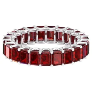 925 Sterling Silver Ruby Solitaire Band