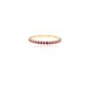 925 sterling silver ruby stackable band with half eternity design
