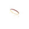 Delicate half eternity band featuring 1.6 mm round stones