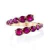 925 Sterling Silver Ruby Twist Ring