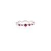 925 Sterling Silver Ruby Wavy Dainty Ring