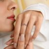 925 Sterling Silver Ruby Wavy Dainty Ring - Image 4