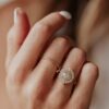 Gold-plated sterling silver ring with a rustic character