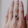 Gold-plated sterling silver ring with minimalist rustic design
