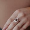 Minimalist ring with organic diamond-inspired styling