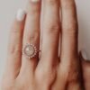 925 Sterling Silver Rustic Diamond Ring