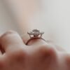 Rustic-inspired ring featuring a premium CZ diamond and pave setting